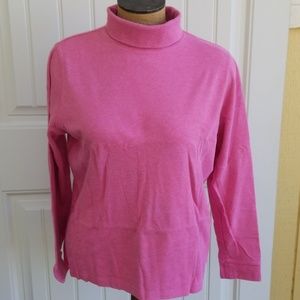 L L. Bean XL heather pink cotton turtleneck